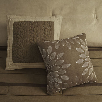 Madison Park Faux Suede Comforter Set, Queen, 7pc