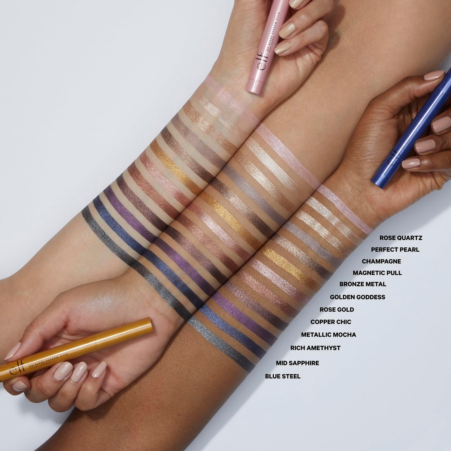e.l.f. No Budge Shadow Stick, Longwear, Smudge-Proof Eyeshadow, Twist-up Design & Built-in Sharpener, Vegan & Cruelty-Free, Magnetic Pull
