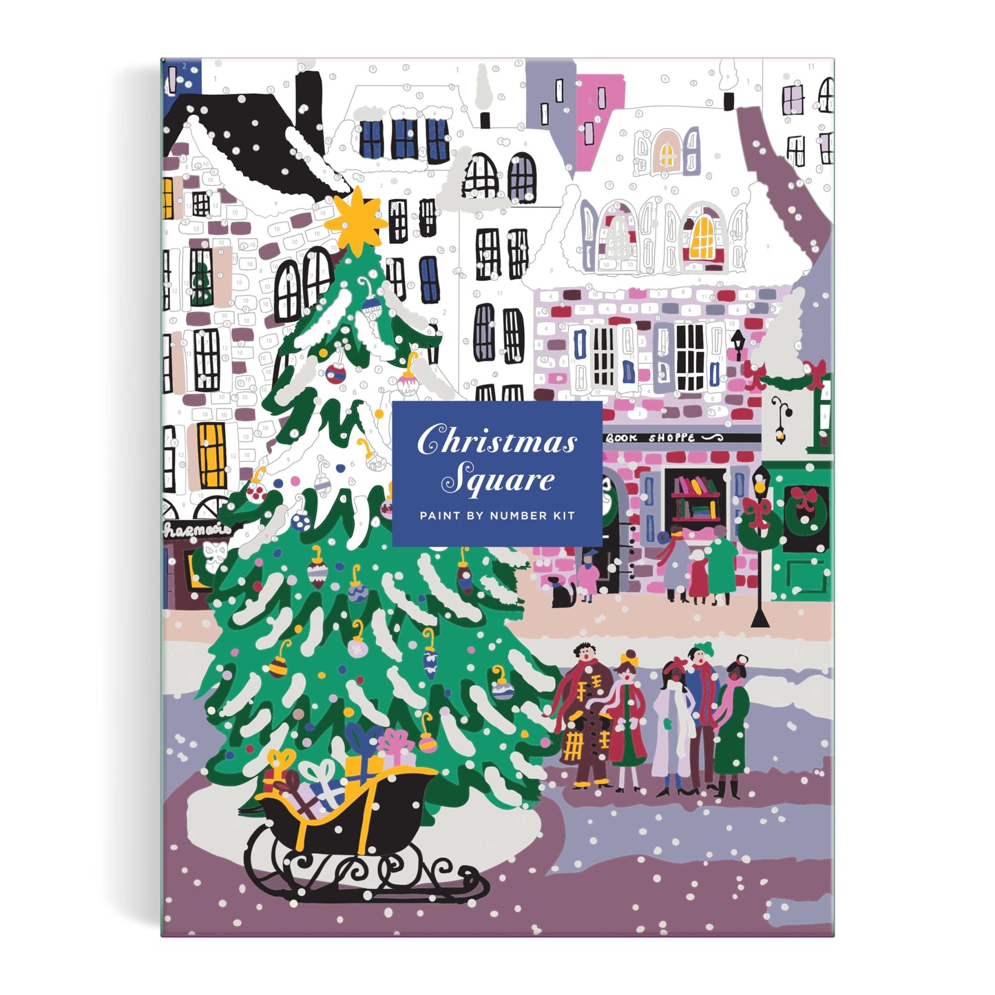 Galison Joy Laforme Christmas Square – Paint By Numbers Kit