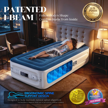 Twin Air Mattress with Built-in Pump