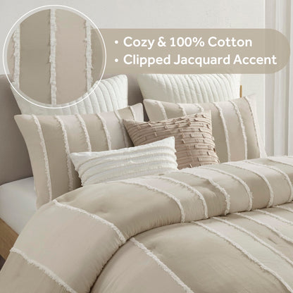 INK+IVY Shay Comforter Set, King/Cal King, Taupe 3pc