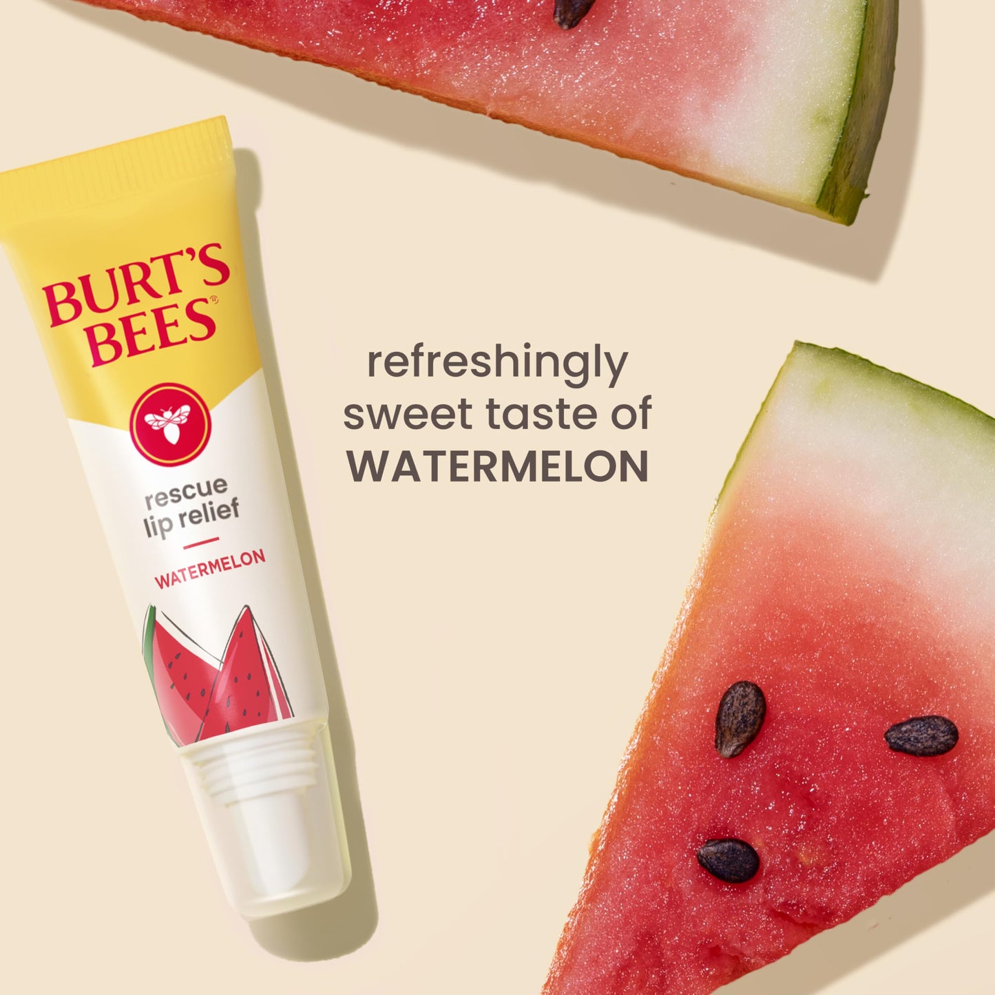 Burt S Bees Watermelon and Berry Medley Rescue Lip Relief 2-Pack 0.35 Oz