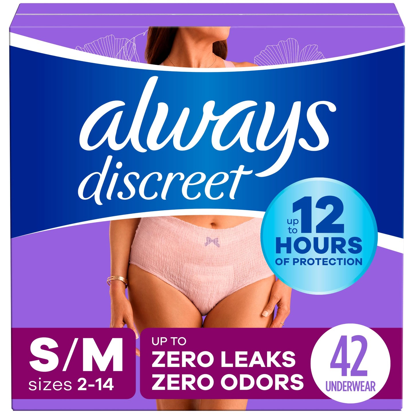 Always Discreet Maximum Underwear S/M 42ct