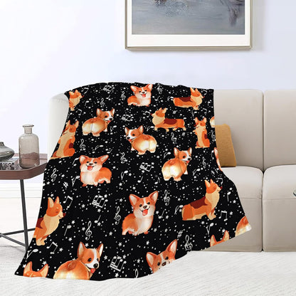 Corgi Blanket Super Soft