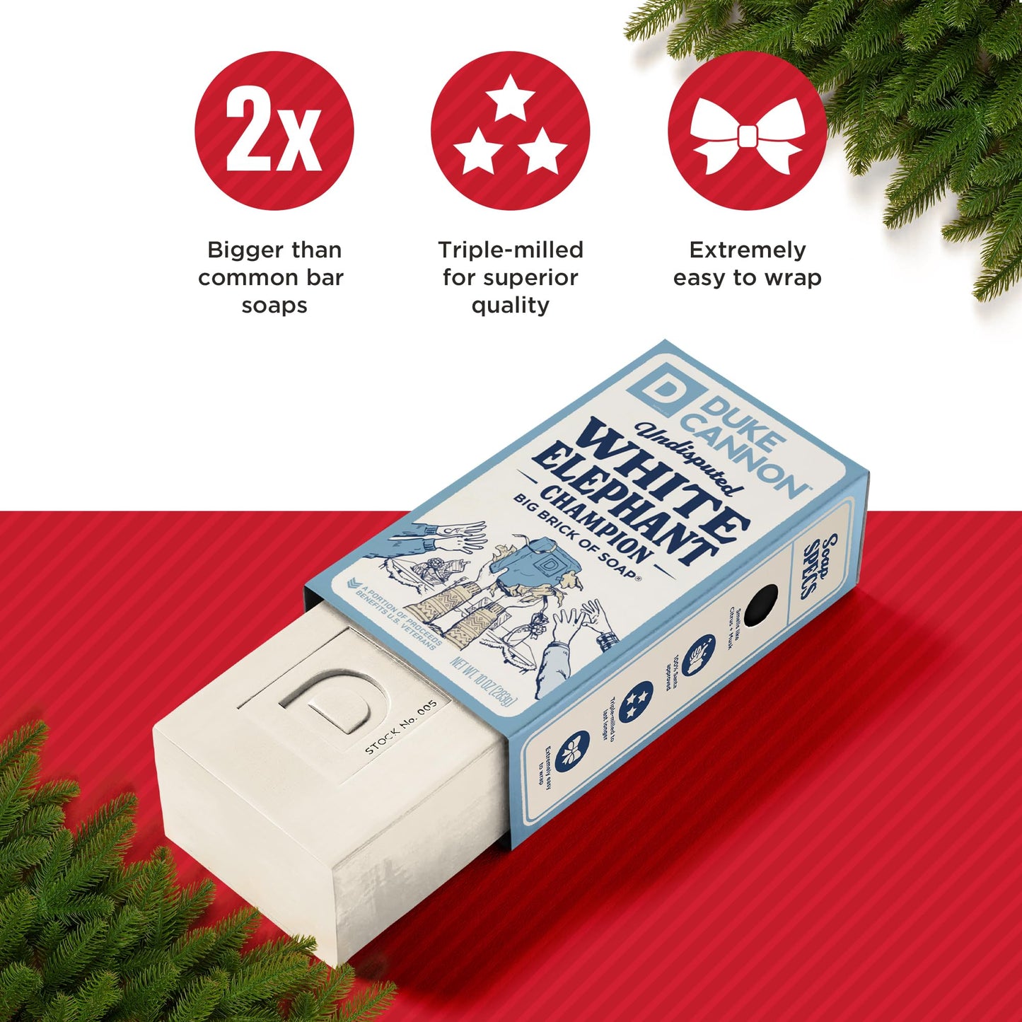 Duke Cannon White Elephant Bar Soap 10 oz