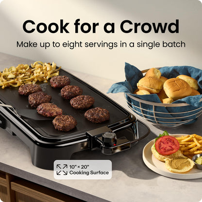 Chefman XL Electric Griddle 10 x 20 Inch (Open Box)