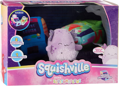 Squishville Arcade Adventure or Snow Day Set Set-2-Inch Plush and Accessories-Toys for Kids, Multi *Chosen at Random*