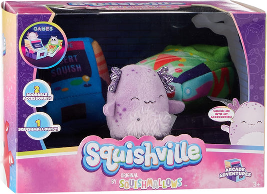 Squishville Arcade Adventure or Snow Day Set Set-2-Inch Plush and Accessories-Toys for Kids, Multi *Chosen at Random*