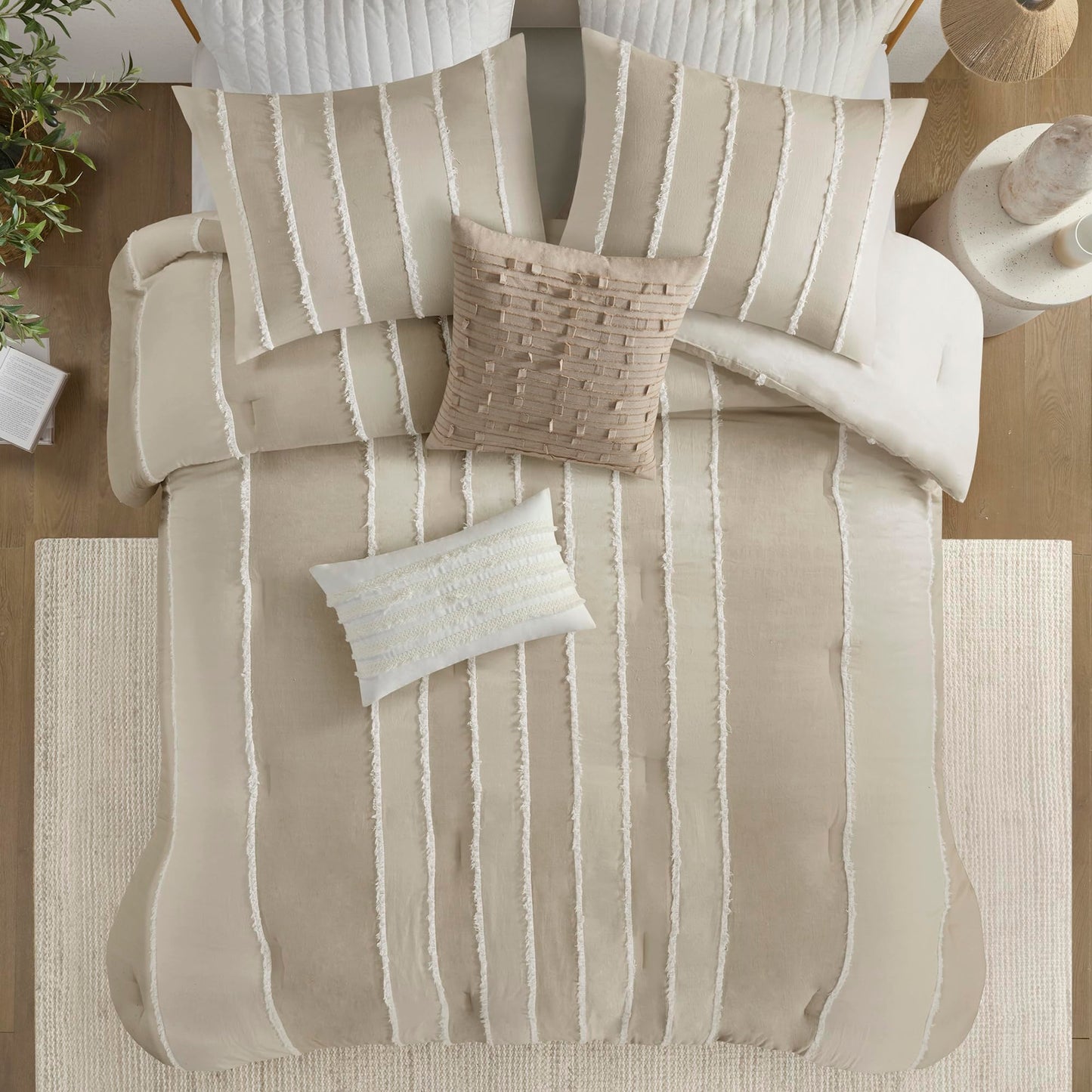 INK+IVY Shay Comforter Set, King/Cal King, Taupe 3pc