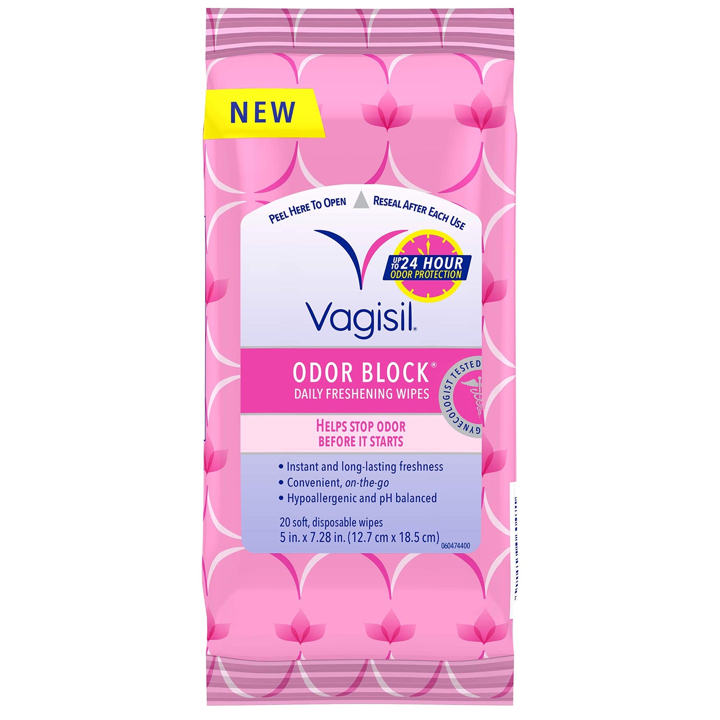 Vagisil Odor Block Daily Freshening Wipes 20ct