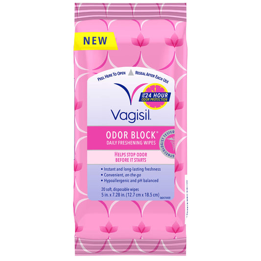 Vagisil Odor Block Daily Freshening Wipes 20ct