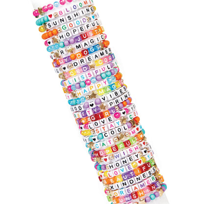 Make It Real: Say Yes! Alphabet Bead Bracelet Set