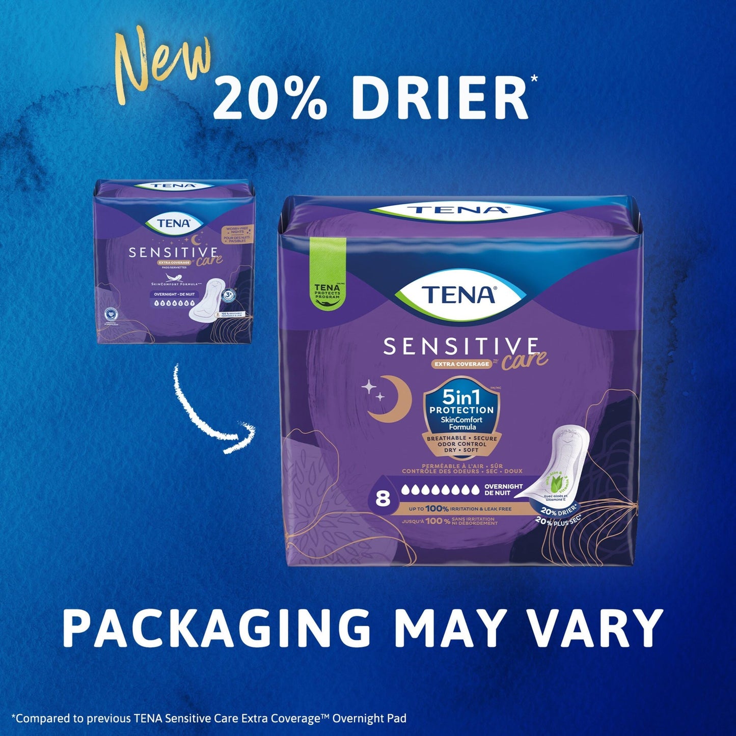 TENA Intimates Overnight Pad, 45 Count