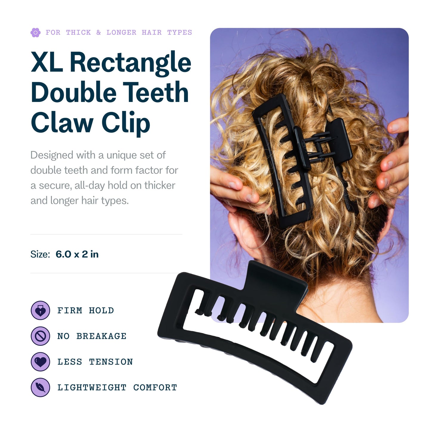 Gimme Beauty Claw Clip Thick Rectangle