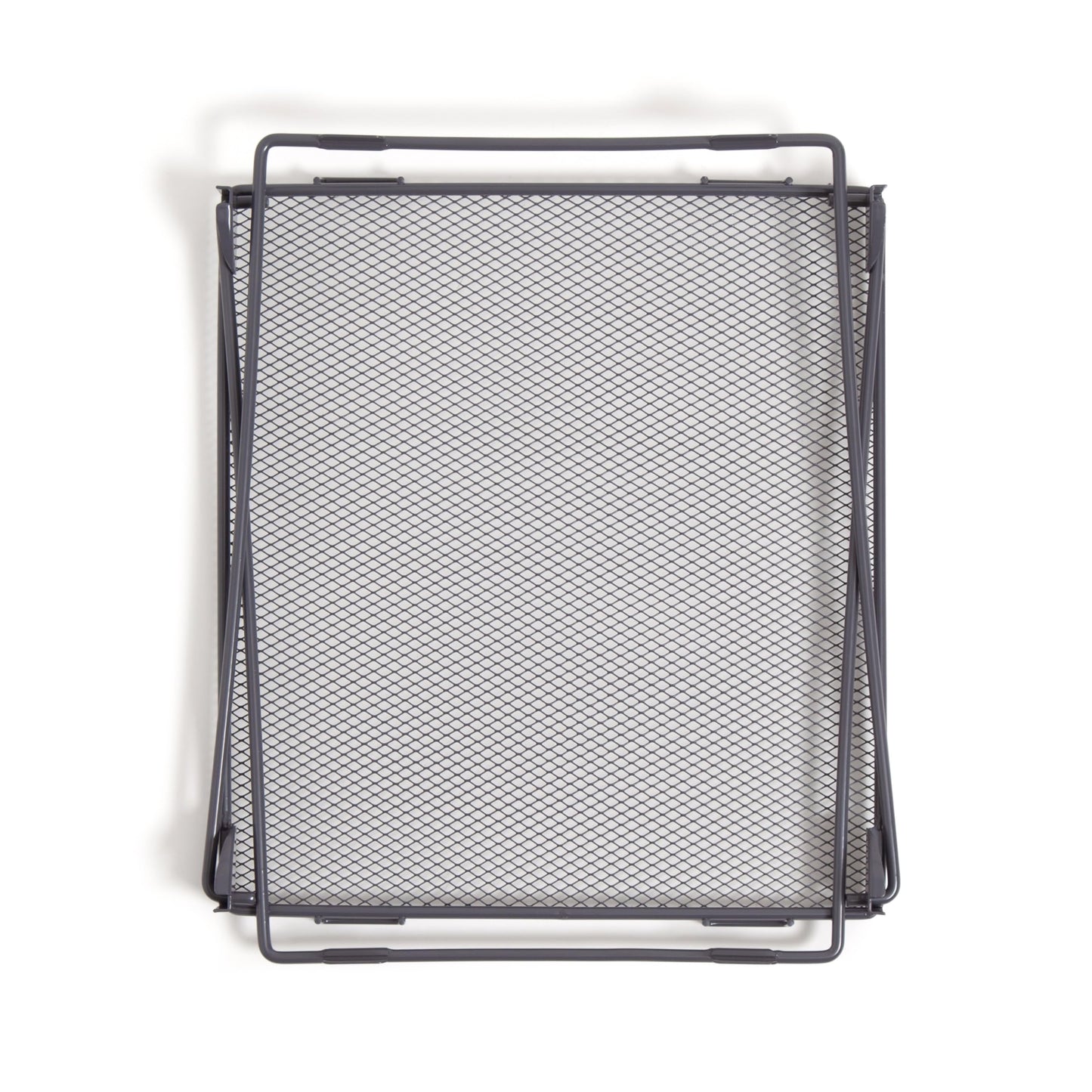 U Brands Mesh Locker Organizer Shelf, 11" x 10" x 12", Dusty Black, Back to School Essentials, Stackable, Fits Standard Size School Lockers