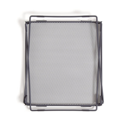 U Brands Mesh Locker Organizer Shelf, 11" x 10" x 12", Dusty Black, Back to School Essentials, Stackable, Fits Standard Size School Lockers
