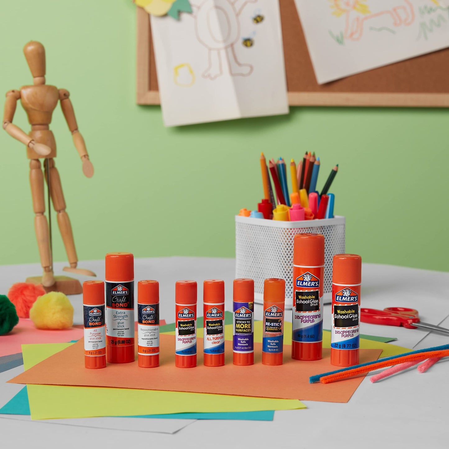 Elmer's Jumbo Disappearing Purple School Glue Stick, 1.4 Ounces
