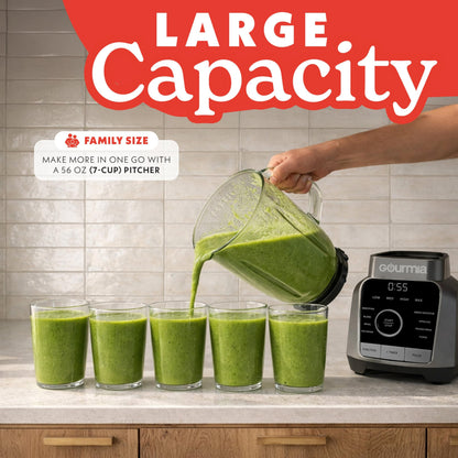 Gourmia 1250W 4-Speed Blender Gray