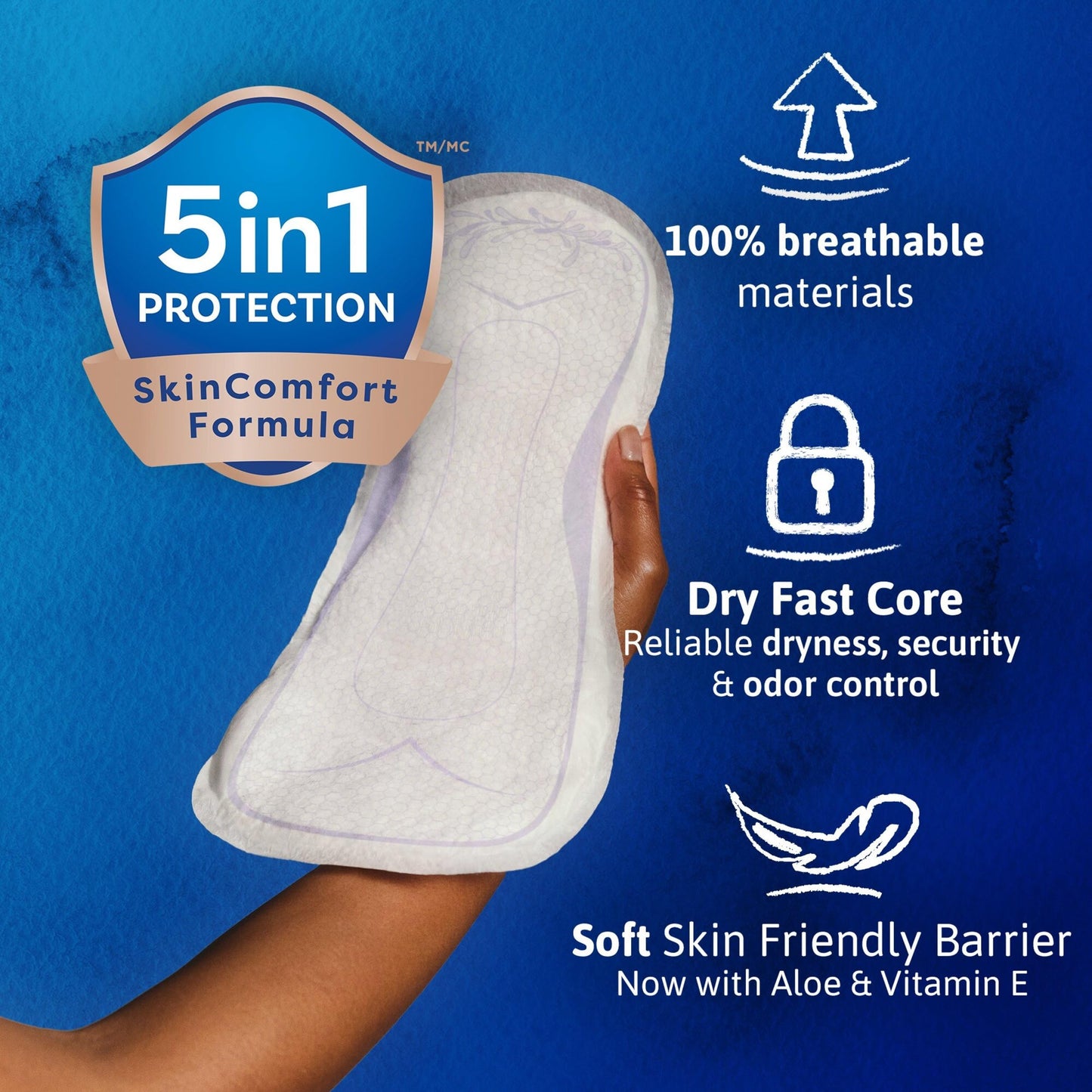 TENA Intimates Overnight Pad, 45 Count