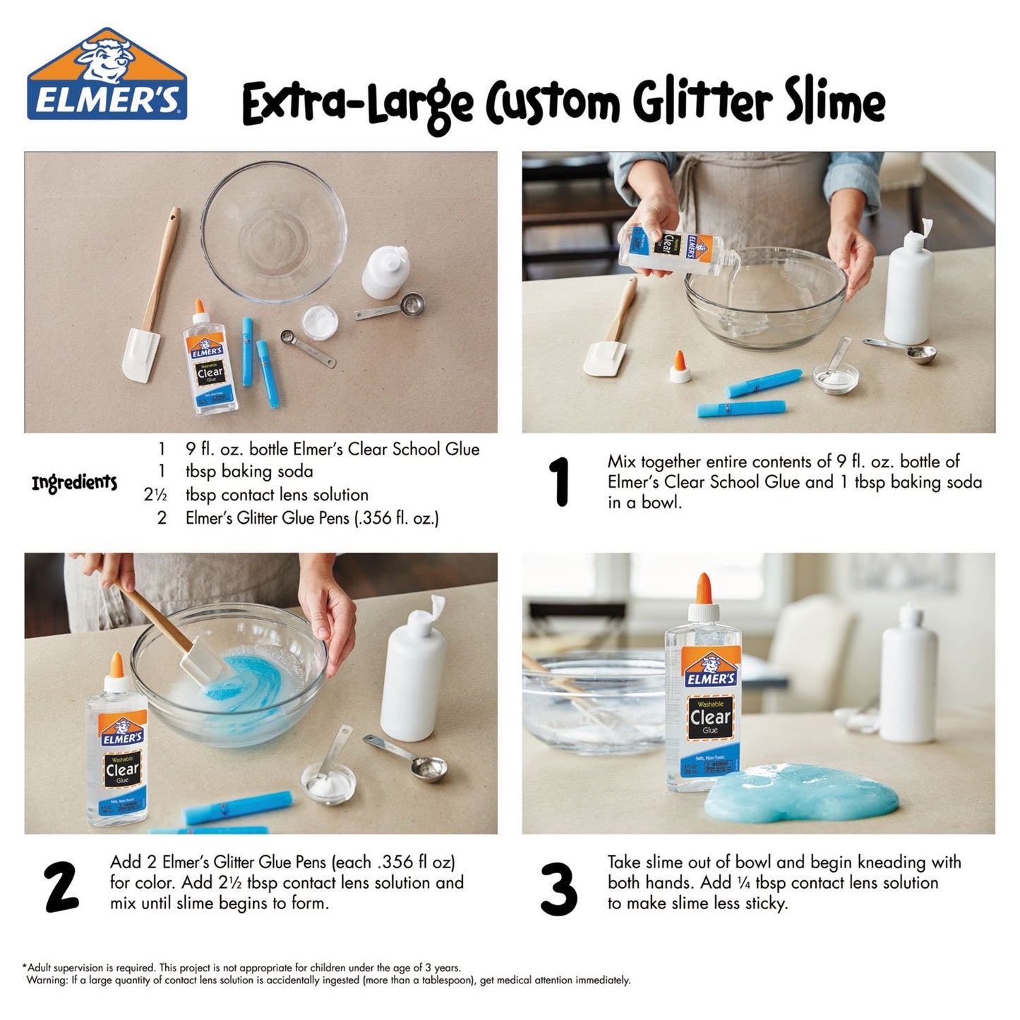 Elmer's E305 Washable School Glue, 5 oz, Liquid