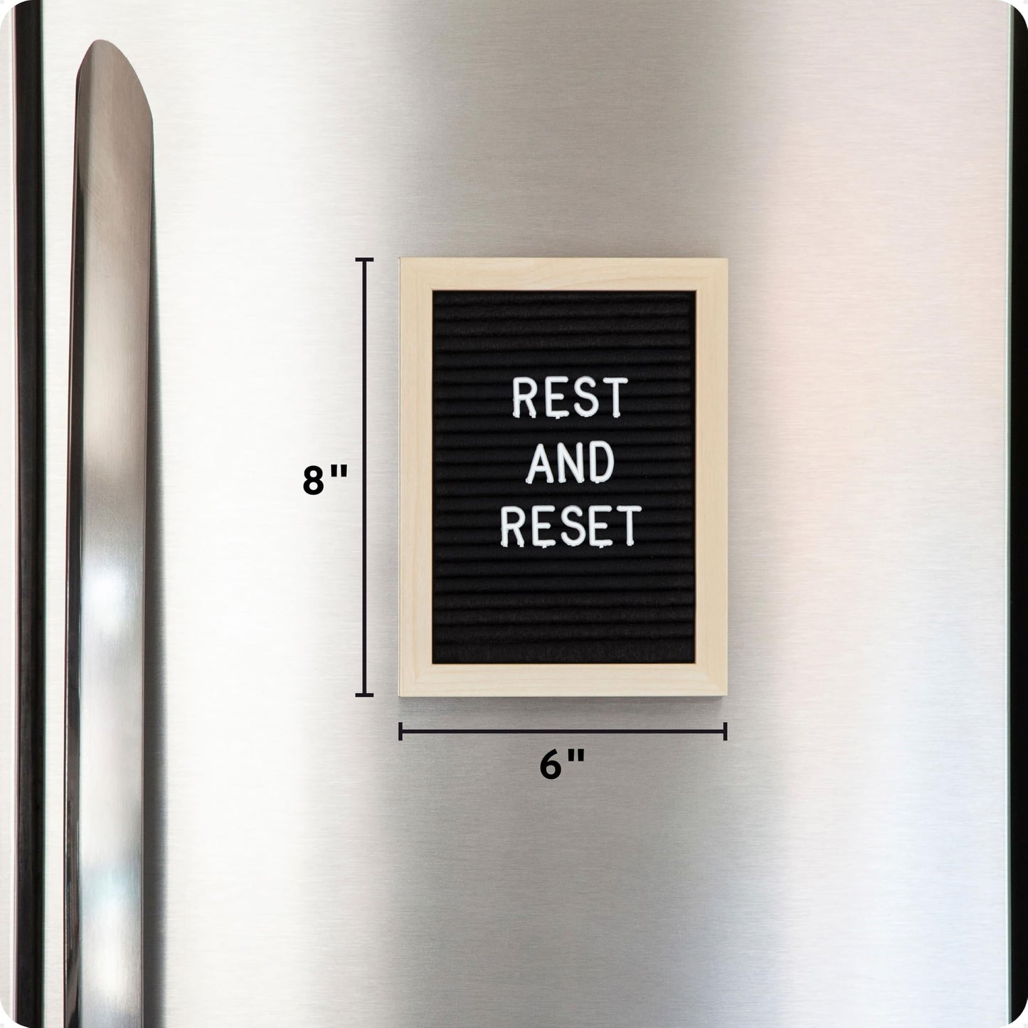 Magnetic Locker Letter Board, Black Felt, 8" x 6"