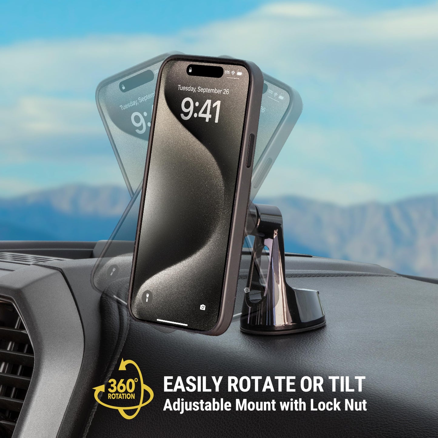 Scosche MagicMount Pro MS 3-in-1 Magnetic Phone Mount