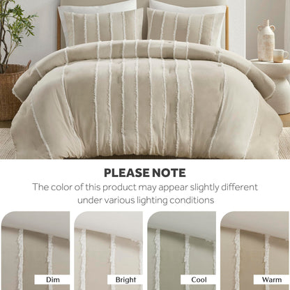 INK+IVY Shay Comforter Set, King/Cal King, Taupe 3pc