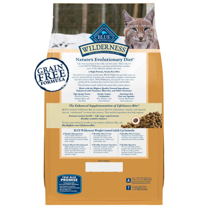 Blue Buffalo Wilderness Cat Food Chicken 11lb Weight Control (Best By 06/10/2026)