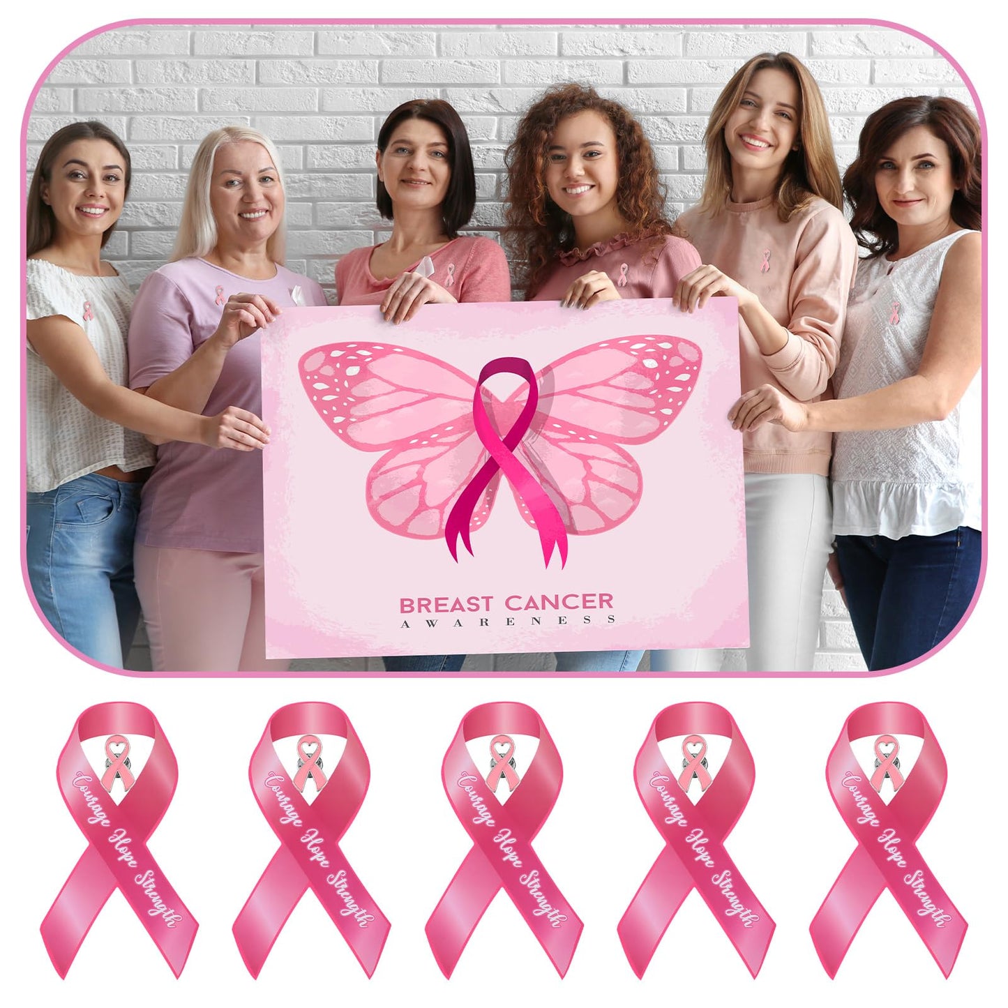 72 Pcs Breast Cancer Awareness Set