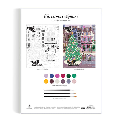 Galison Joy Laforme Christmas Square – Paint By Numbers Kit