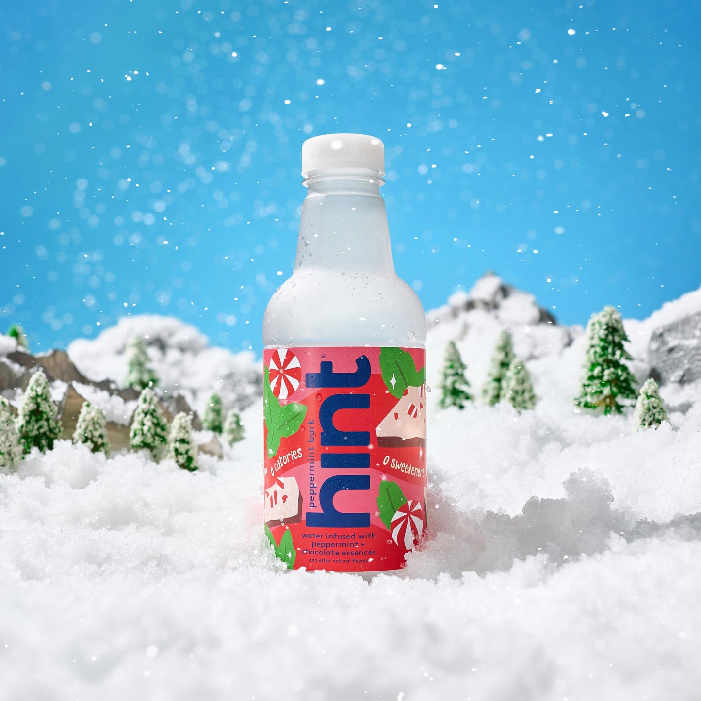 Hint Fruit-Infused Bottled Water, Peppermint Bark- Sugar Free Flavored Water with Zero Calories - 16 Fl Oz (Pack of 12)