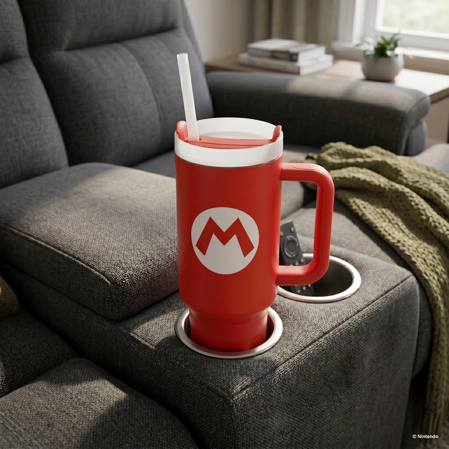 Nintendo Super Mario Mario Icon Tumbler 40 oz, Red