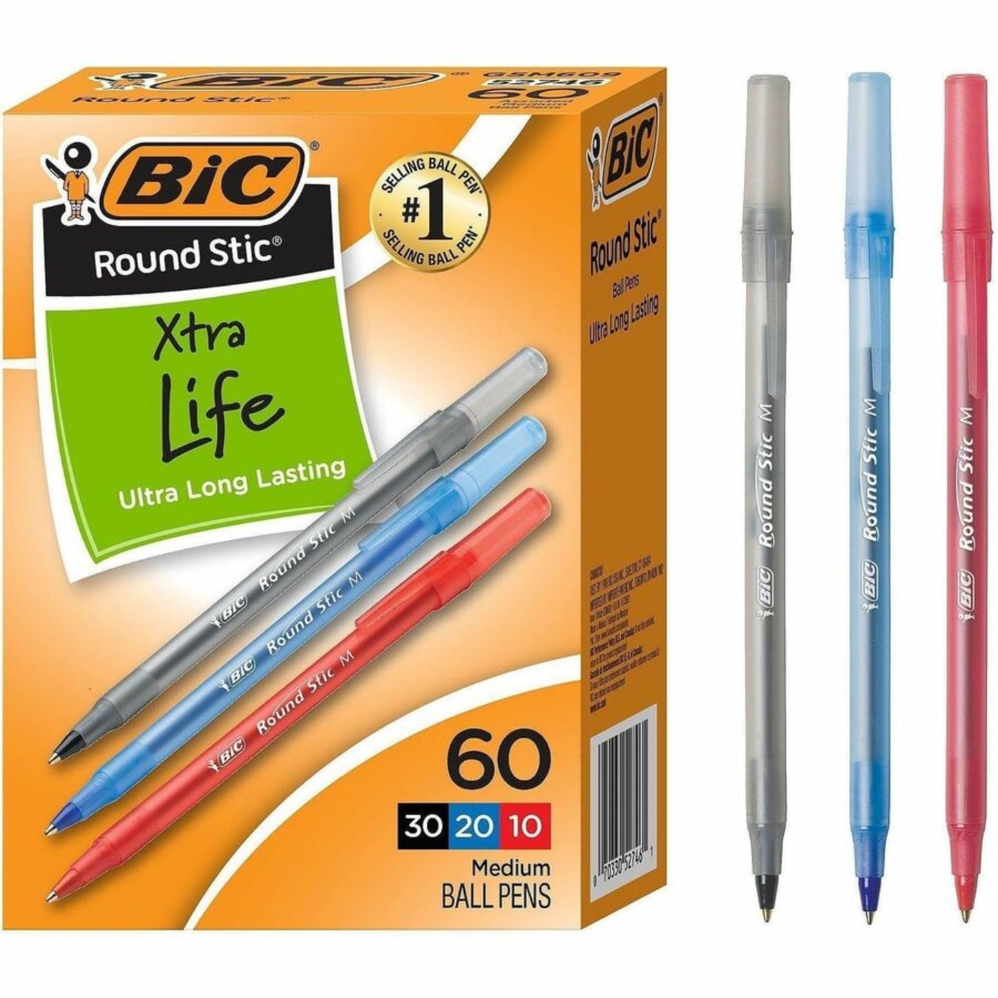 BIC Ballpoint Pens, Assorted Pack Of 60 Pens