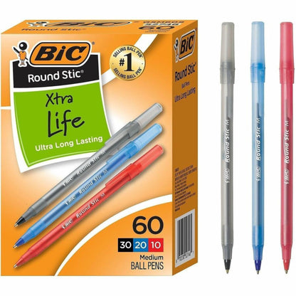 BIC Ballpoint Pens, Assorted Pack Of 60 Pens