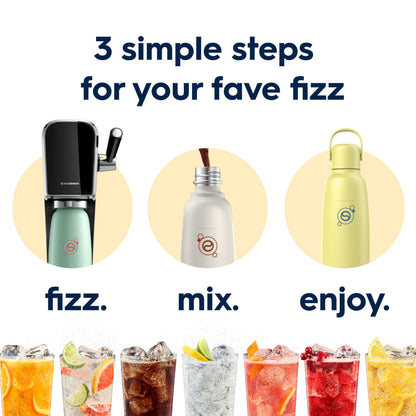 SodaStream Sodastream Fizz & Go Insulated Stainless Steel Carbonating Bottle Lemon 30.4 Oz