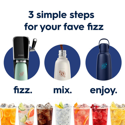 SodaStream Fizz & Go Cool Metal Bottle, Blueberry 0.9L