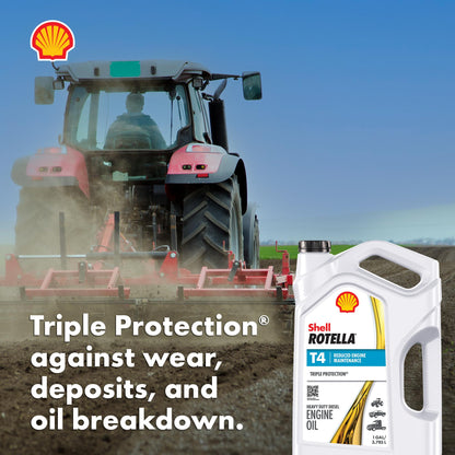 Rotella T4 Triple Protection 10W-30 Diesel Engine Oil, 1 Gallon