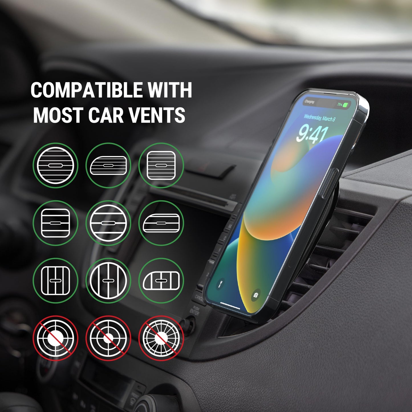 Scosche MagicMount Pro MS 3-in-1 Magnetic Phone Mount