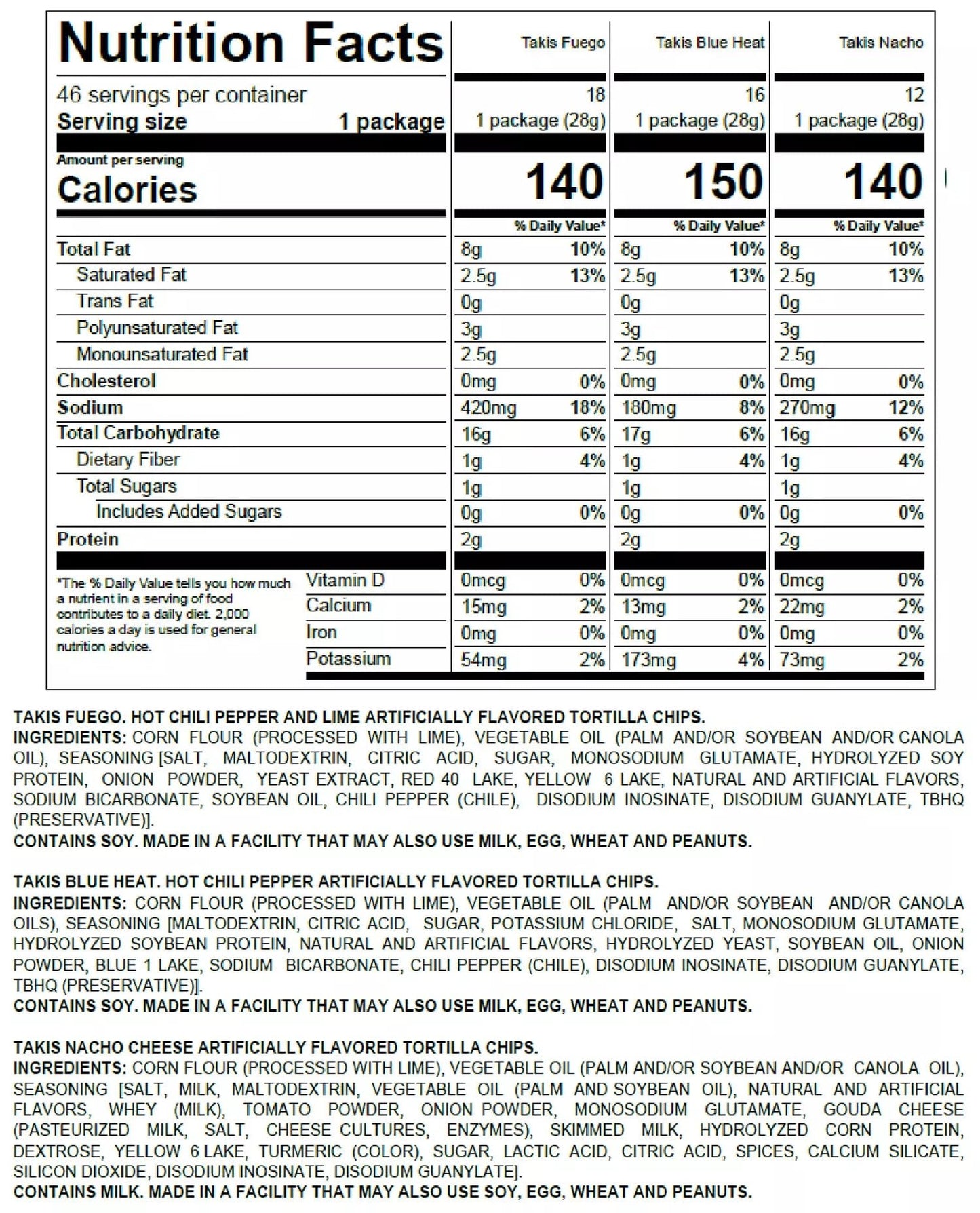 Takis Hero Variety Pack Tortilla Chips, 1 Ounce (Pack of 46) (BB AUG 24 2026)