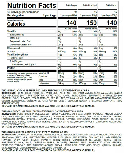 Takis Hero Variety Pack Tortilla Chips, 1 Ounce (Pack of 46) (BB AUG 24 2026)