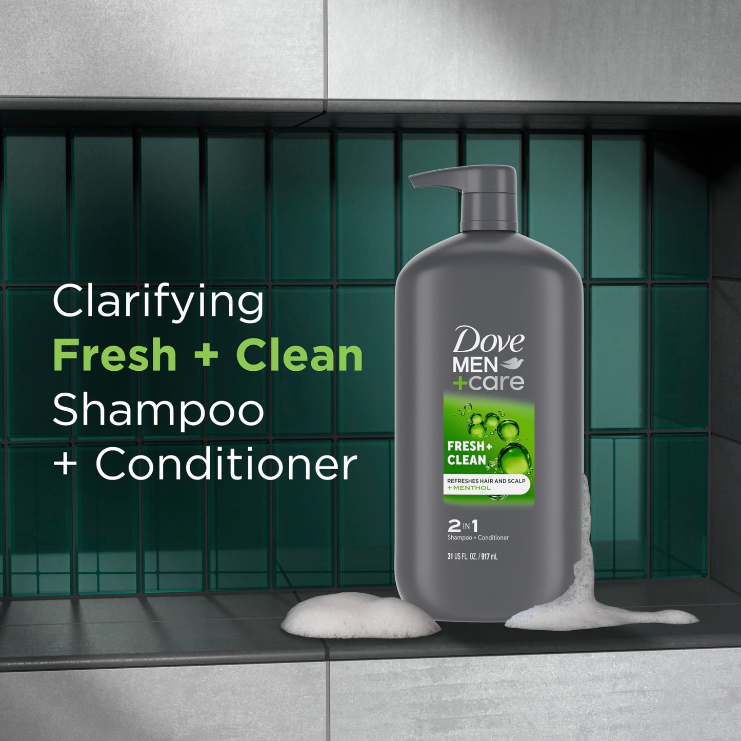 Dove Men+Care Fresh & Clean 2-in-1 Shampoo & Conditioner 31 oz