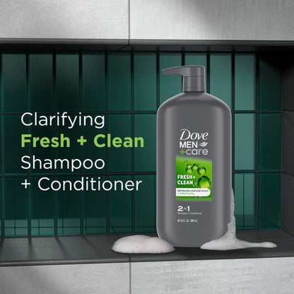 Dove Men+Care Fresh & Clean 2-in-1 Shampoo & Conditioner 31 oz