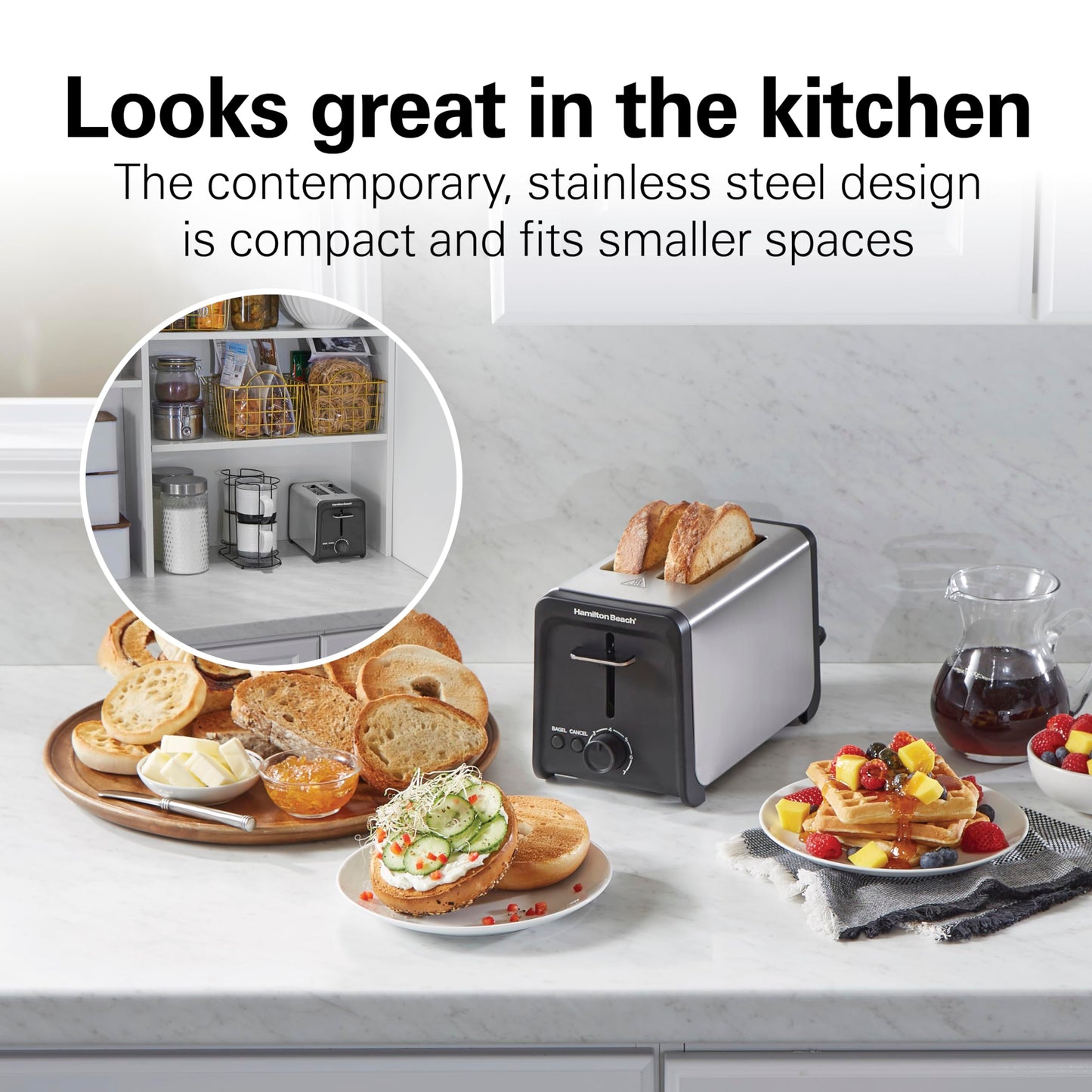 Hamilton Beach 2 Slice Toaster with Wide Slots Stainless Steel  (Open Box)