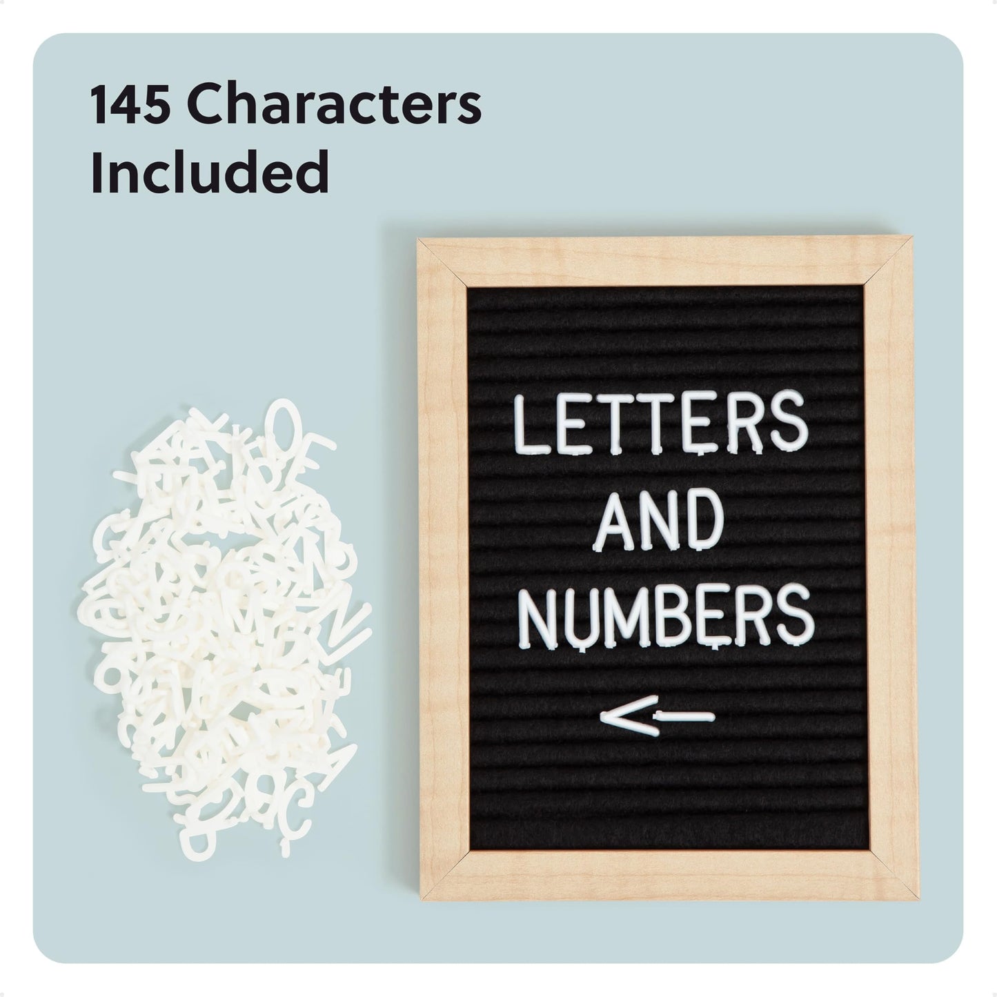Magnetic Locker Letter Board, Black Felt, 8" x 6"
