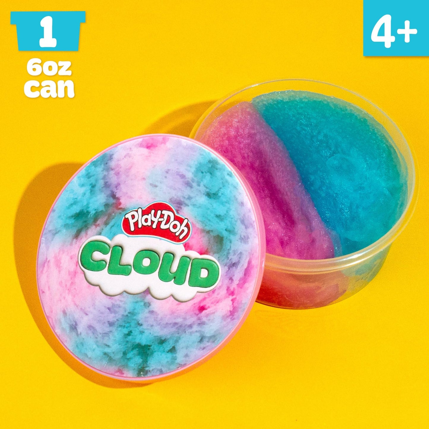 Play-Doh Scented Cloud Slime for Kids, Pink & Blue Cotton Candy Scent