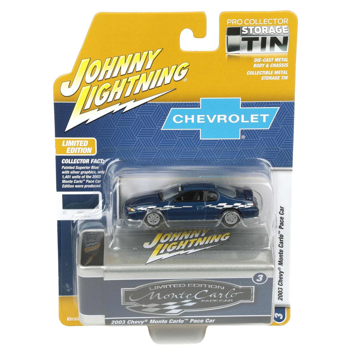 2002 Chevy Monte Carlo Pace Edition Diecast with Collector Tin