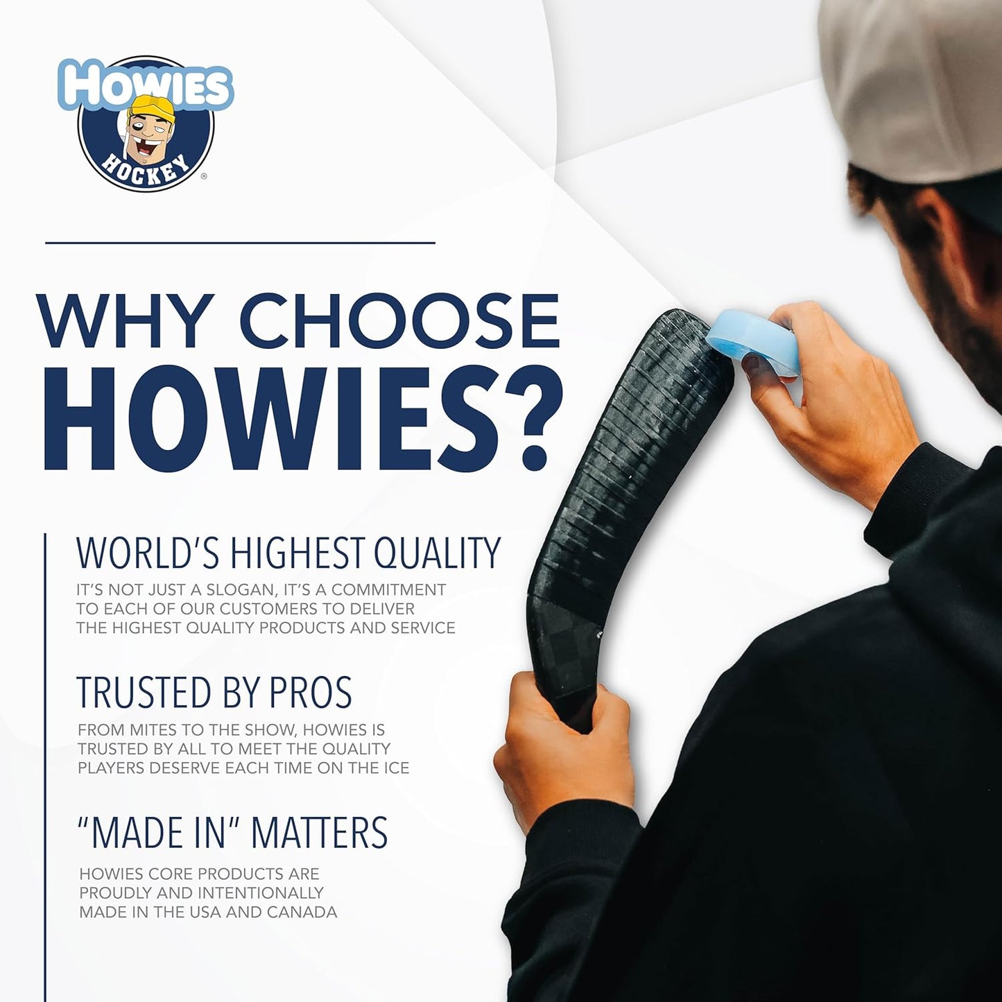 Howies Hockey Skate Laces - Waxed - 108 Inch - White & Blue