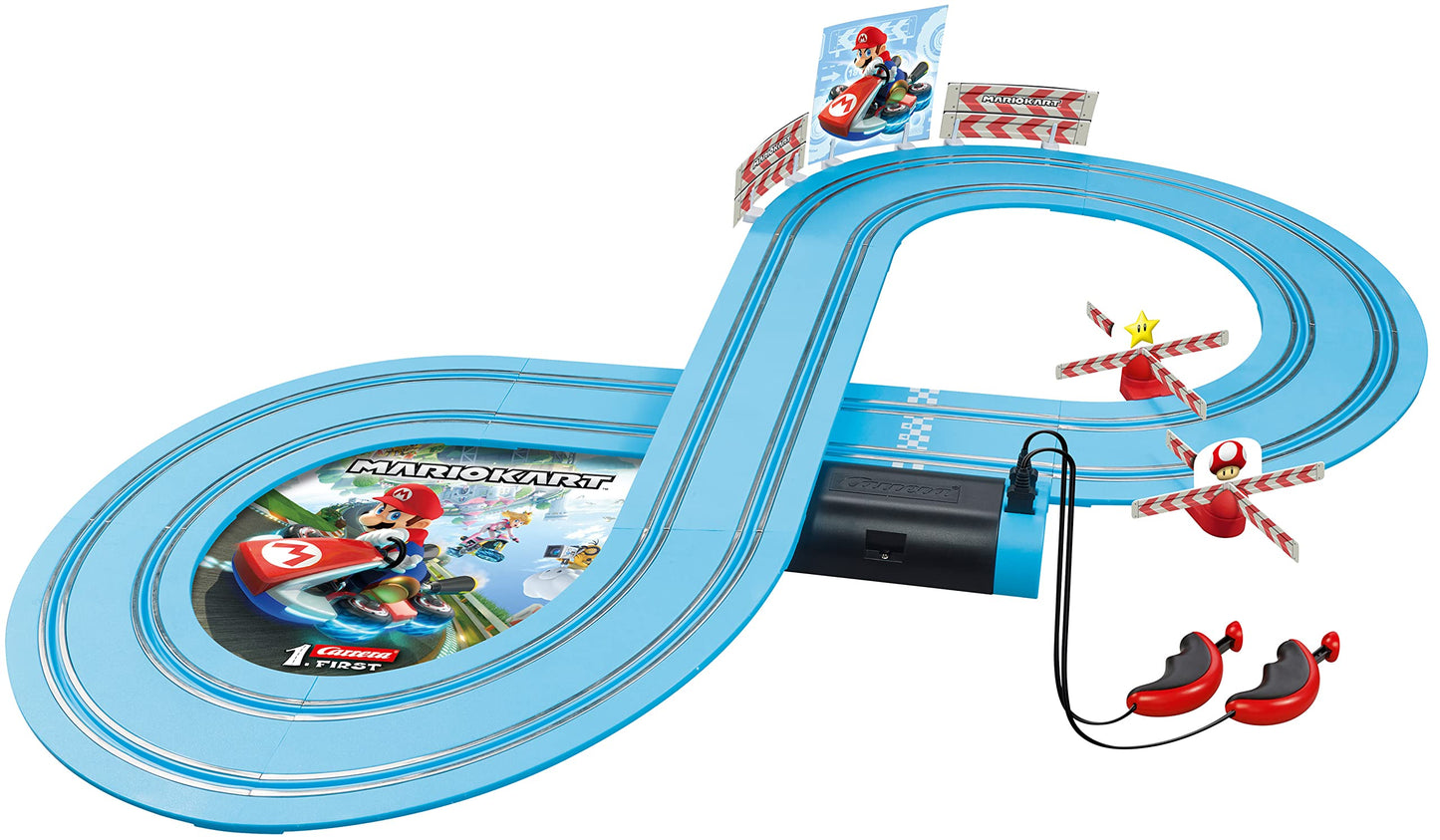 Carrera First Mario Kart - Slot Car Race Track with Spinners