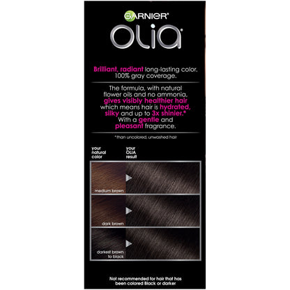 Asub Shop Garnier Olia Oil Powered Permanent Haircolor, 3.0 Darkest Brown