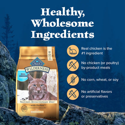 Blue Buffalo Wilderness Cat Food Chicken 11lb Weight Control (Best By 06/10/2026)
